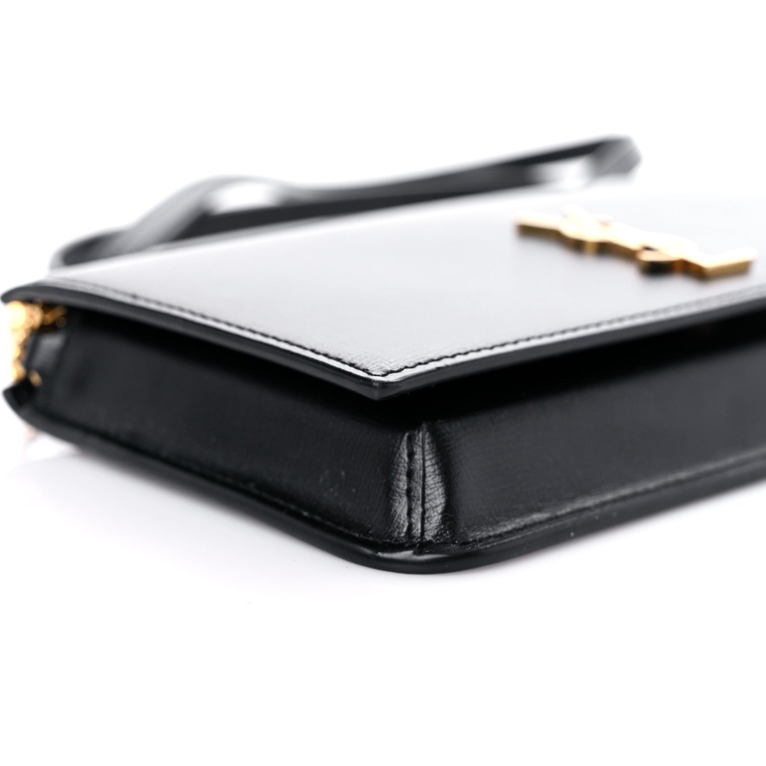 Saint Laurent Smooth Calfskin Monogram Phone Holder Crossbody Black 7 of 9