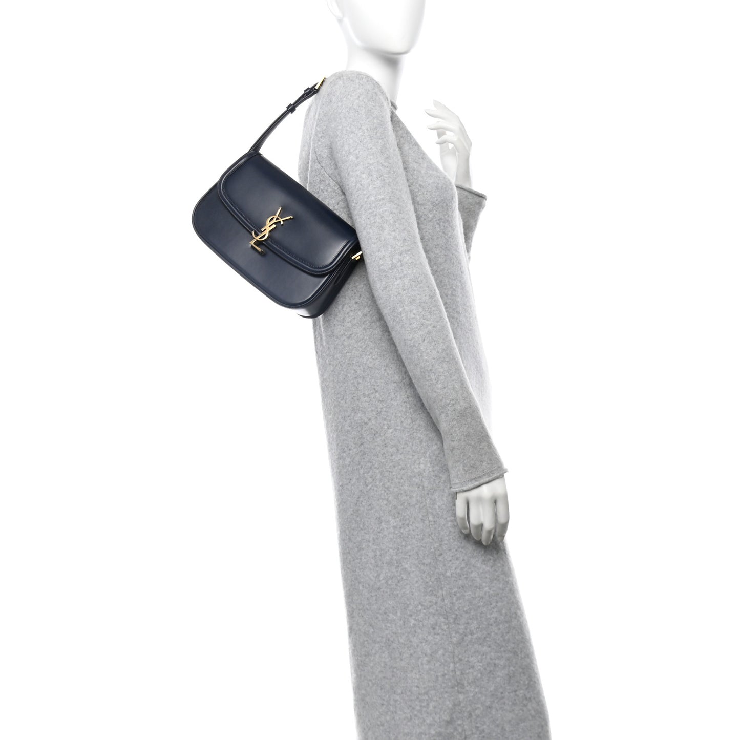 Box Calfskin Monogram Small Solferino Shoulder Bag Blue