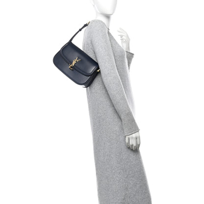 Saint Laurent Box Calfskin Monogram Small Solferino Shoulder Bag Blue 2 of 10
