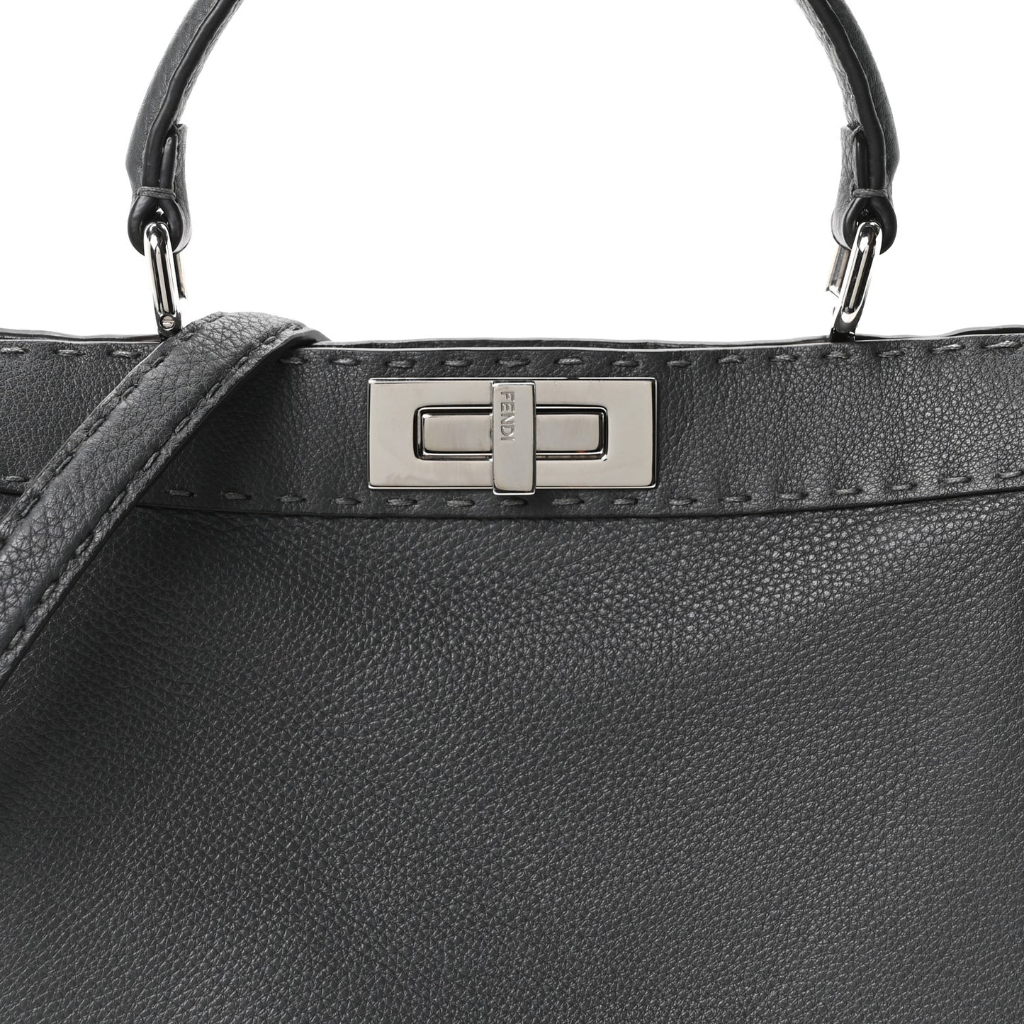 Cuoio Romano Selleria Chamois Medium Peekaboo I SEE U Satchel Asfalto Camelia