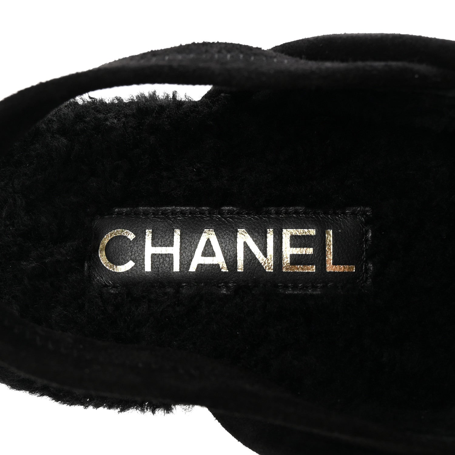 Chanel Suede Calfskin CC Slingback Loafers 40 Black 8 of 9