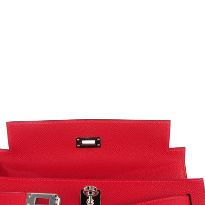 Hermes Epsom Kelly Pochette Clutch Rouge Casaque 12 of 18