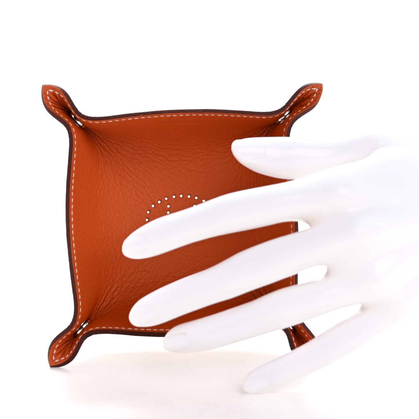Taurillon Mini Mises et Relances Evelyne Change Tray Gold Orange