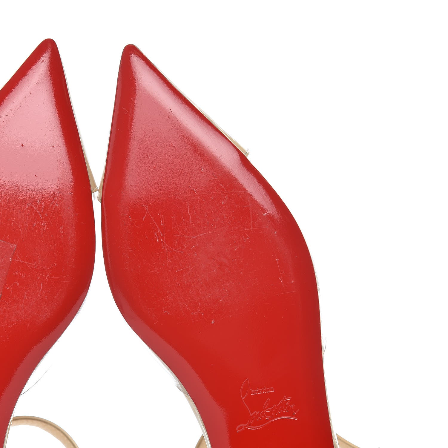 Christian Louboutin Patent PVC Nosy Flats 36.5 Nude Transparent 11 of 13