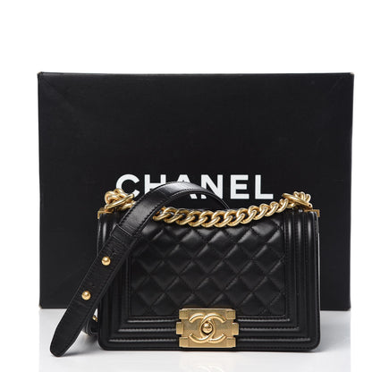 Chanel Calfskin Quilted Small Boy Flap Black 8 of 8