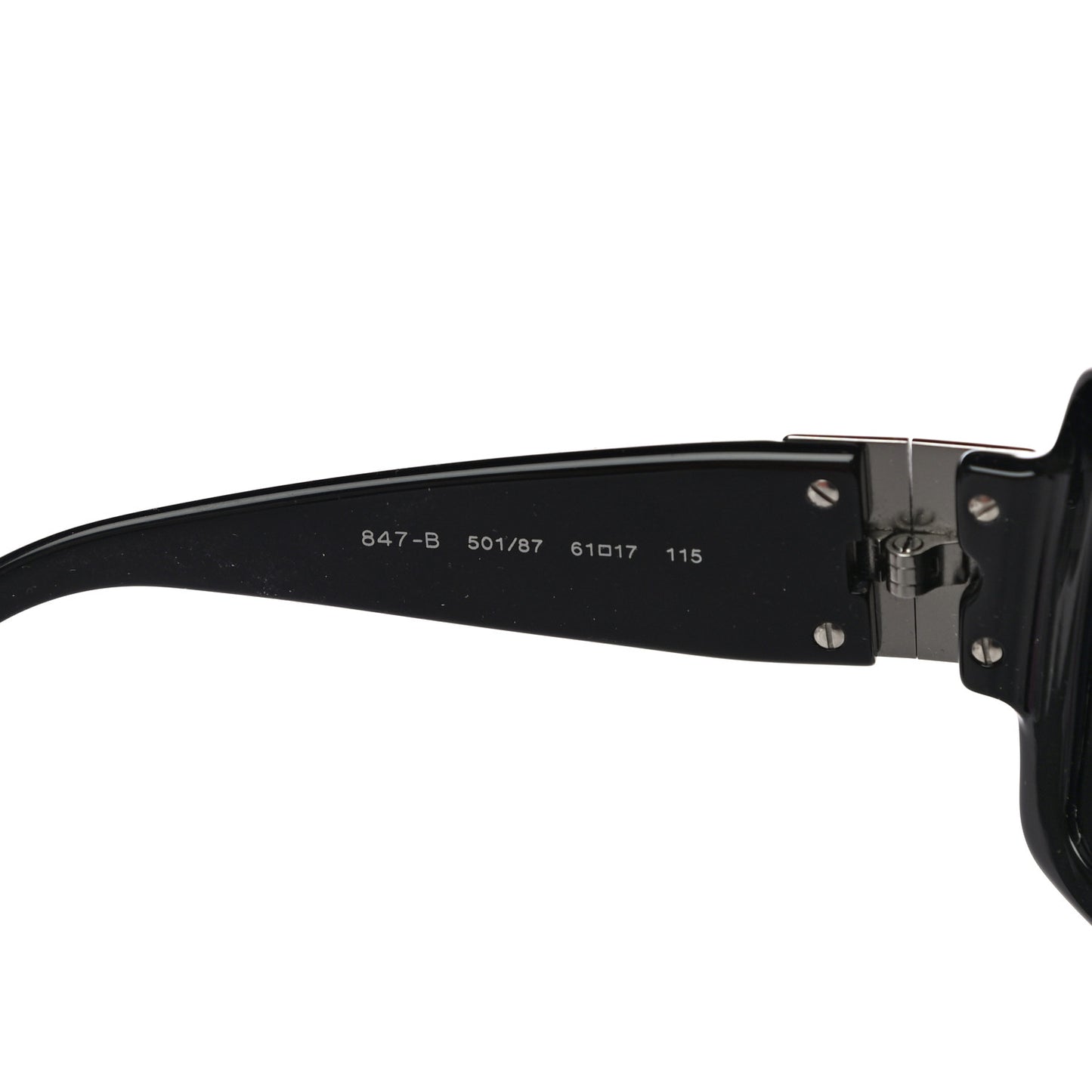 Crystal Square 847-B Sunglasses Black