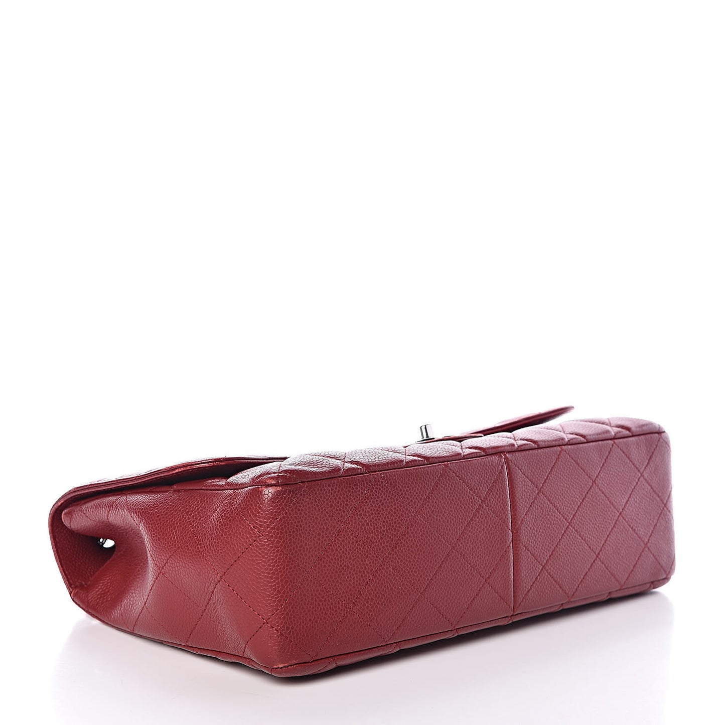 Caviar Quilted Jumbo Single Flap Red