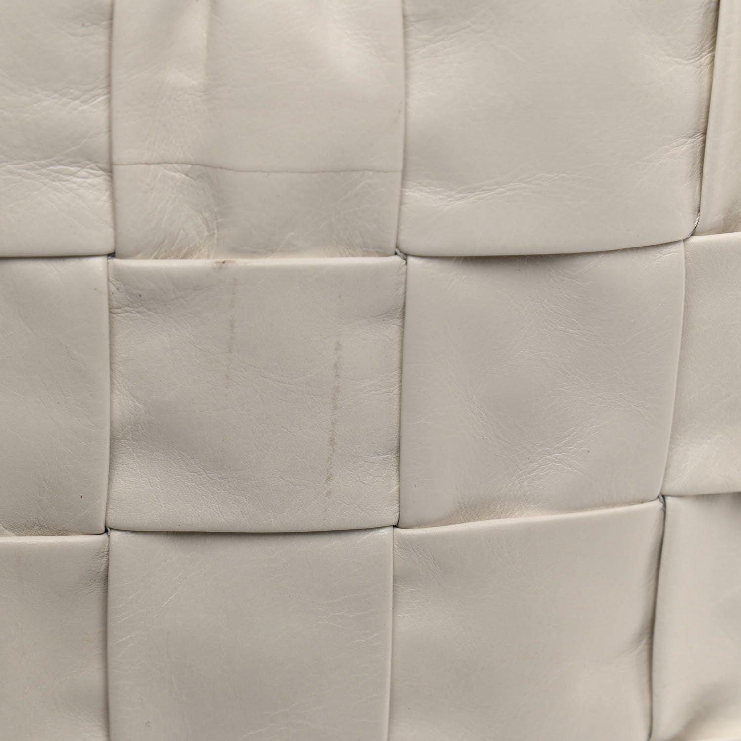 Bottega Veneta Calfskin Maxi Intrecciato Cassette Tote White 12 of 14