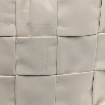 Bottega Veneta Calfskin Maxi Intrecciato Cassette Tote White 12 of 14