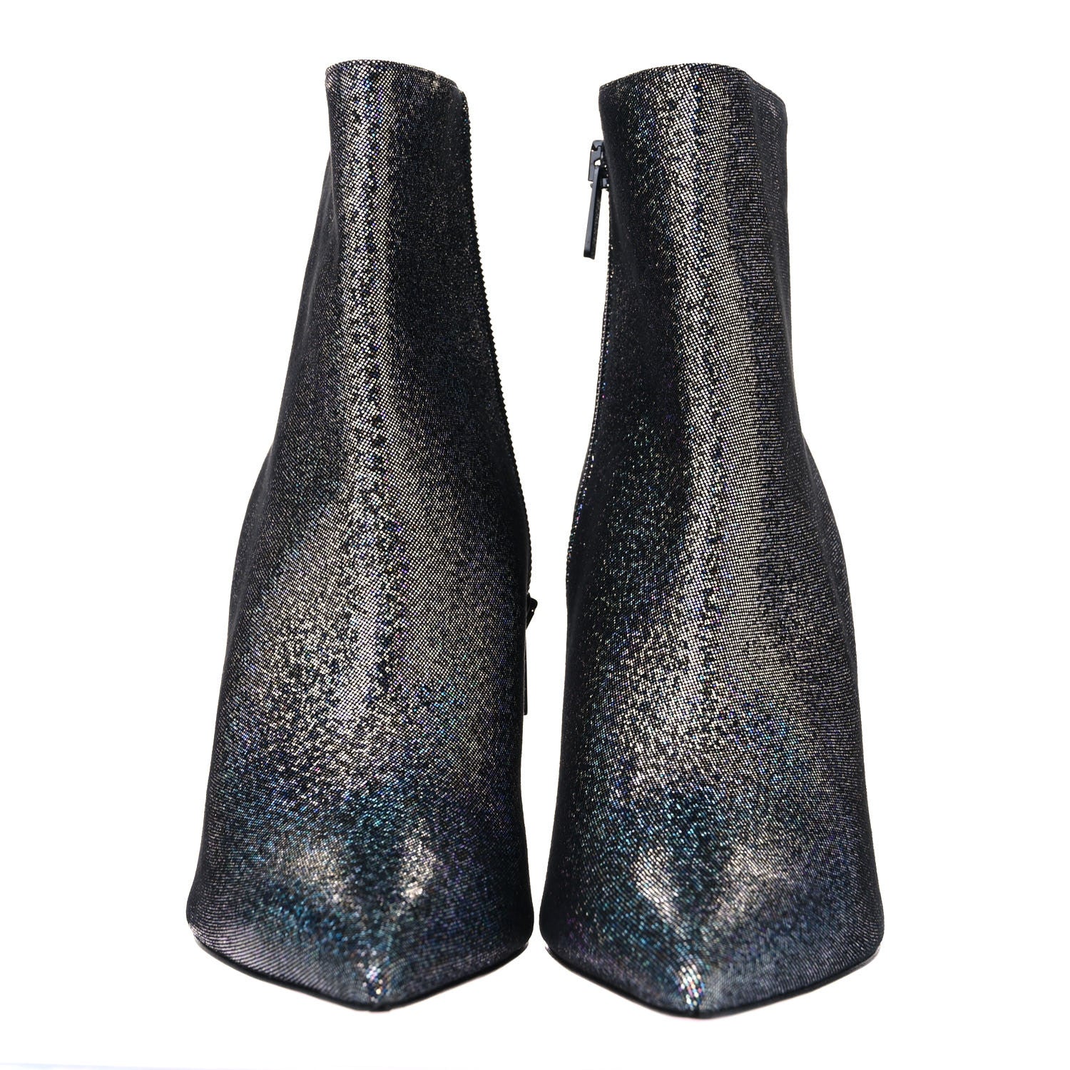 Christian Louboutin Glitter So Kate Booty 85 Disco Queen Ankle Boots 38 Silver Multicolor 2 of 9