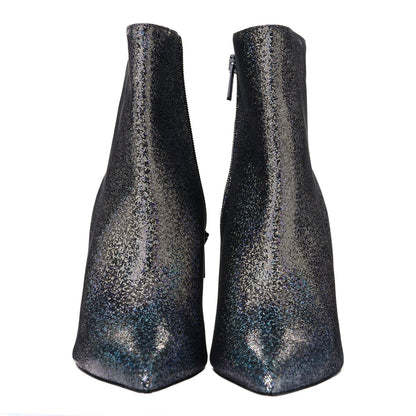 Christian Louboutin Glitter So Kate Booty 85 Disco Queen Ankle Boots 38 Silver Multicolor 2 of 9