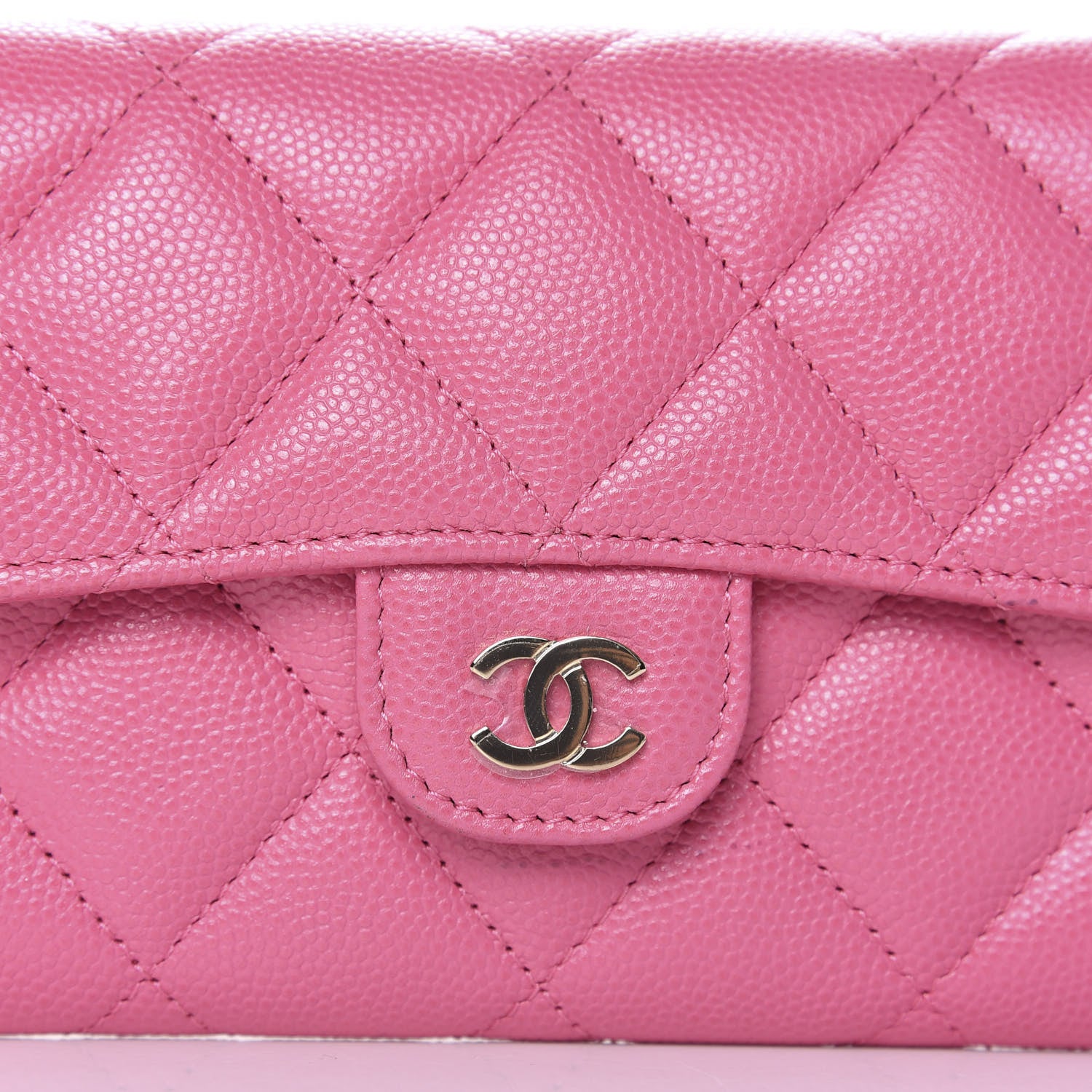 Chanel Caviar Quilted Large Flap Wallet Pink 10 of 10