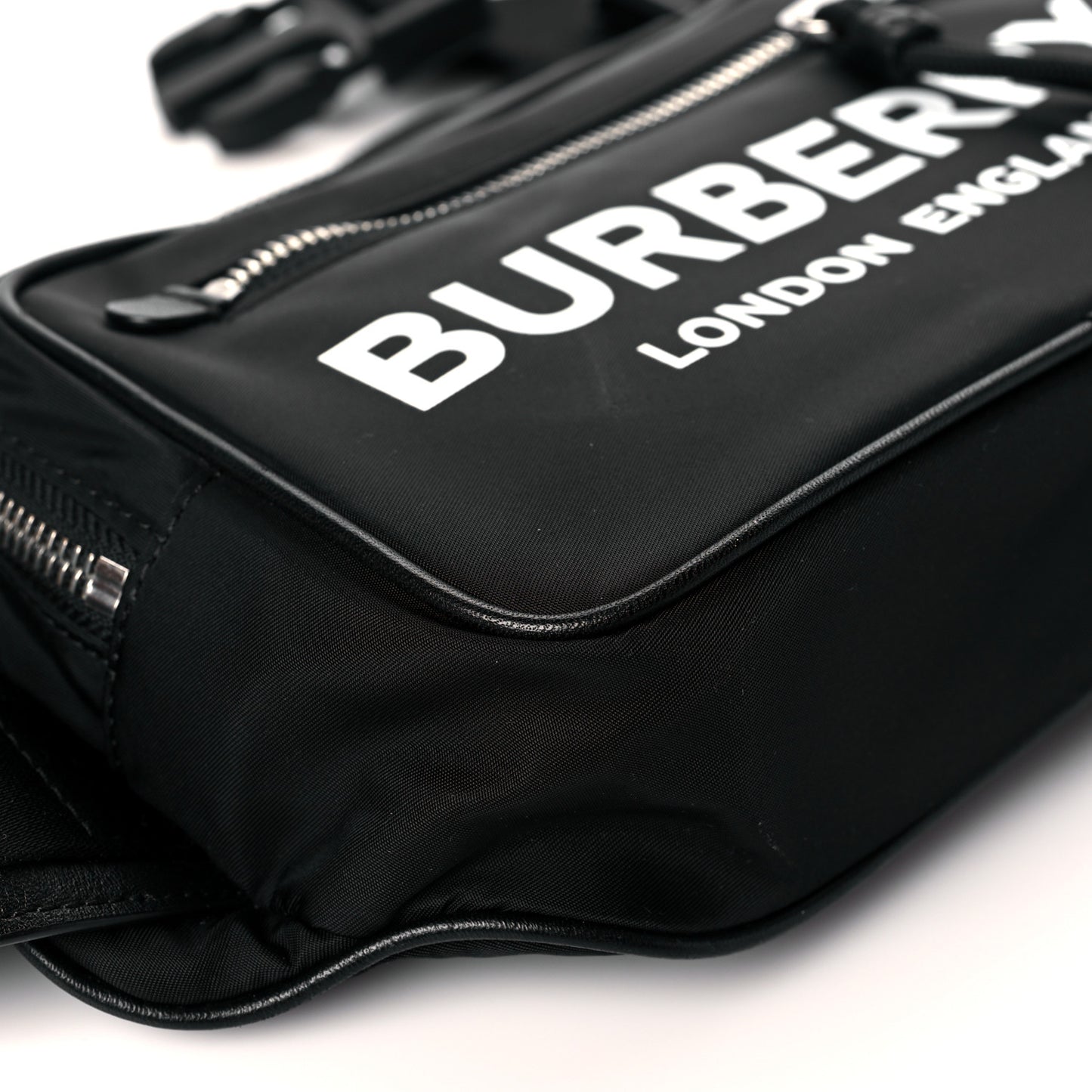 Econyl Logo Print Bum Bag Black