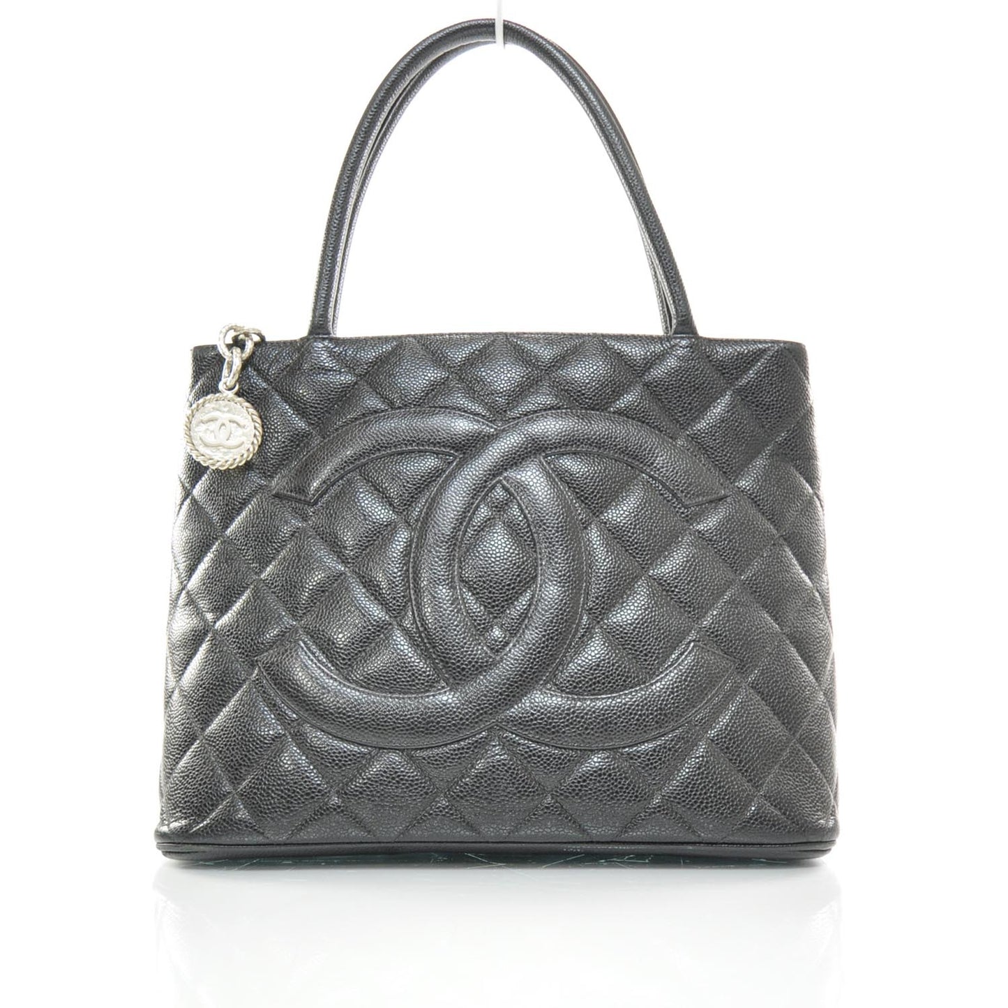 Caviar Medallion Tote Black