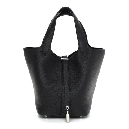 Hermes Taurillon Clemence Picotin Lock 18 PM Black 1 of 8