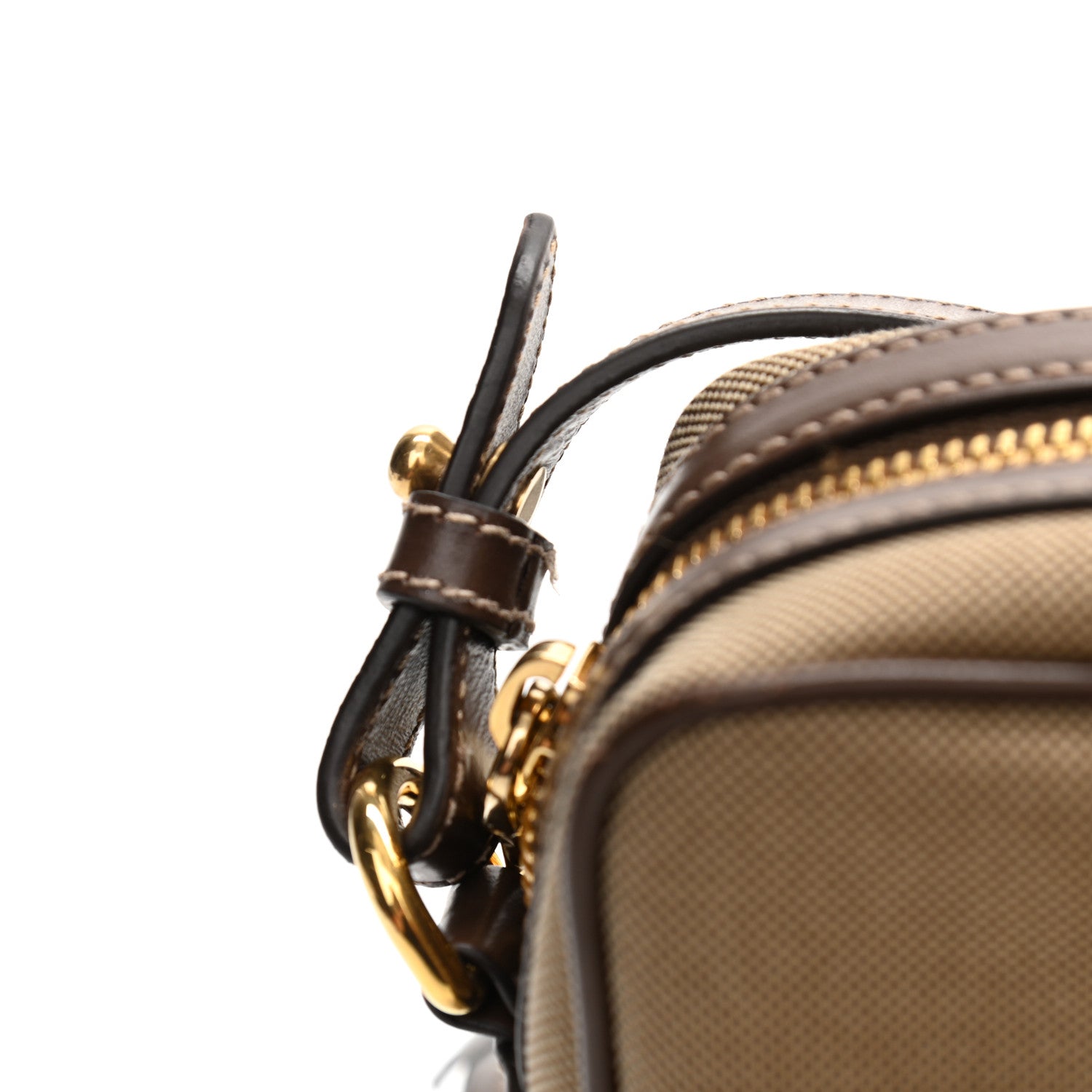 Prada Jacquard Logo Camera Bag Corda Bruciato 12 of 15