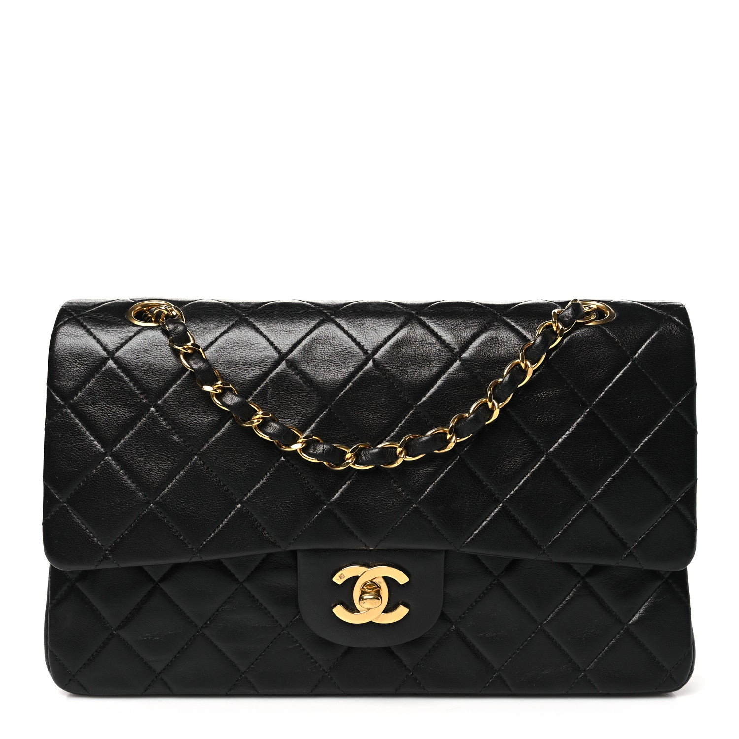 Chanel Lambskin Quilted Medium Double Flap Black 2 of 19