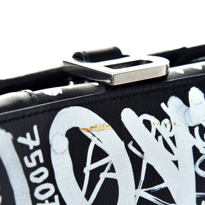 Balenciaga Smooth Calfskin Graffiti Hourglass Top Handle Bag XS Black White 11 of 11
