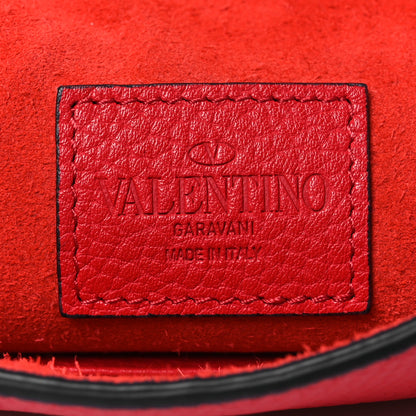 Valentino Garavani Pebbled Calfskin Medium Rockstud Envelope Flat Wristlet Pouch Rouge Pur 6 of 7
