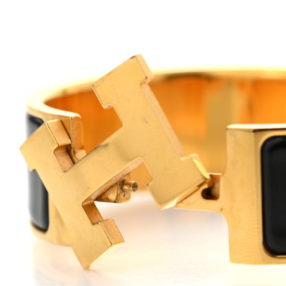 Hermes Enamel Wide Clic Clac H Bracelet PM Black 5 of 6