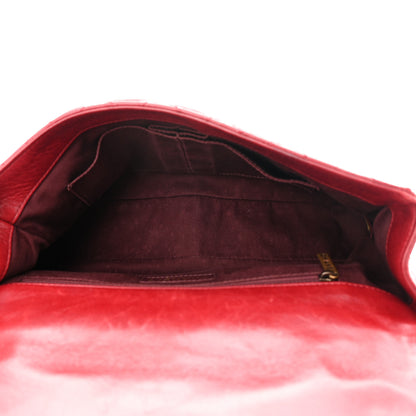 Chanel Glazed Calfskin Castle Rock Medium Flap Red 12 of 18