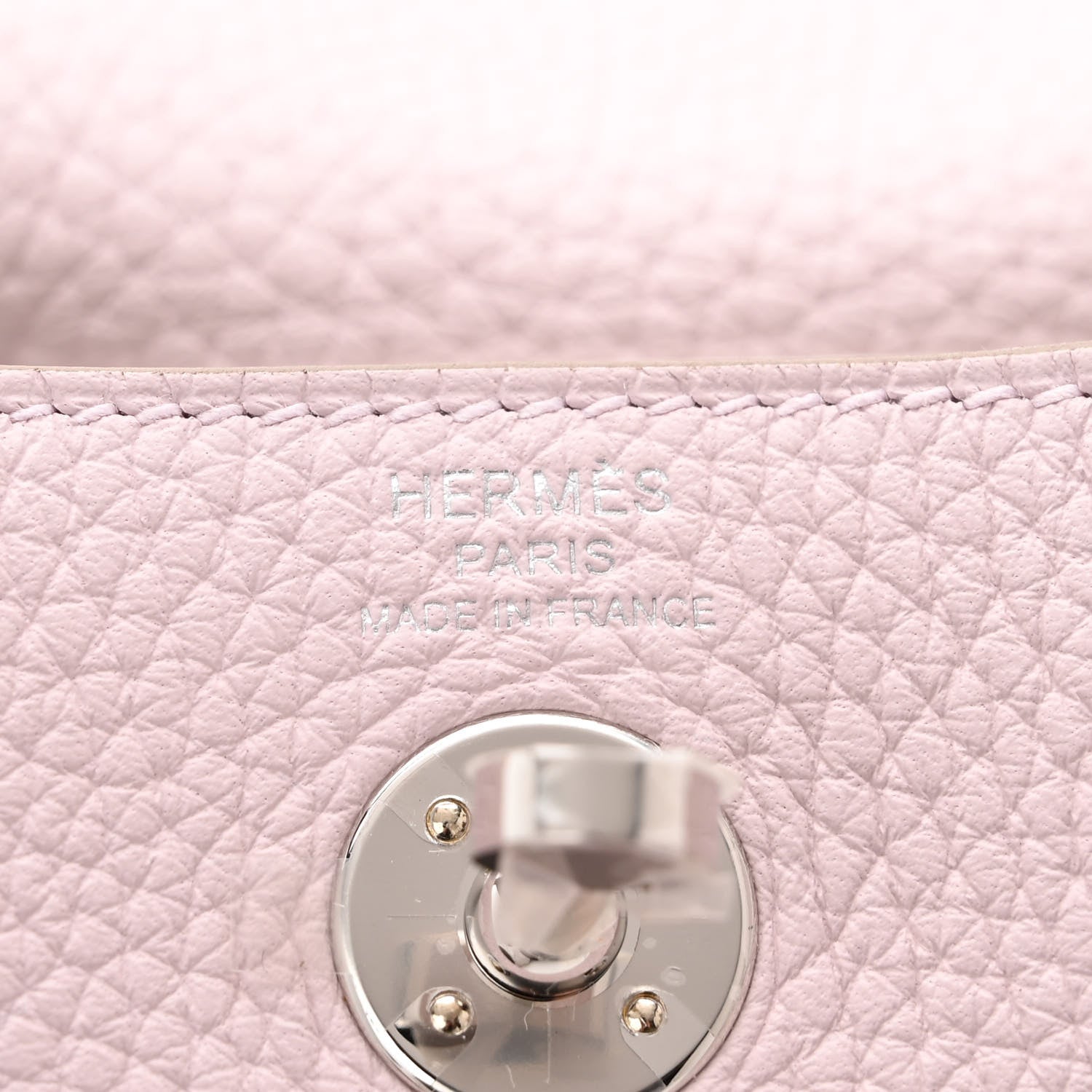 Hermes Taurillon Clemence Verso Mini Lindy 20 Mauve Pale 6 of 11