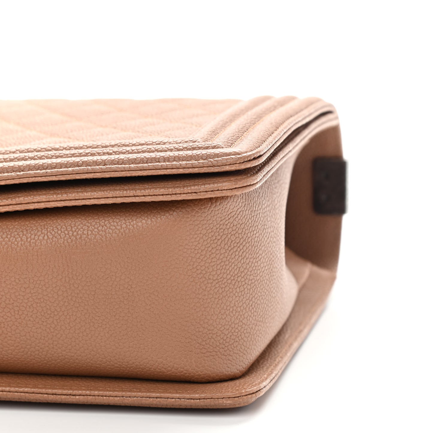 Caviar Quilted New Medium Boy Flap Camel