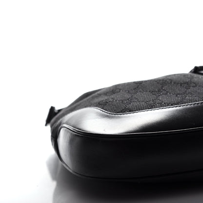 Gucci Denim Monogram Small Jackie O Hobo Black 8 of 10