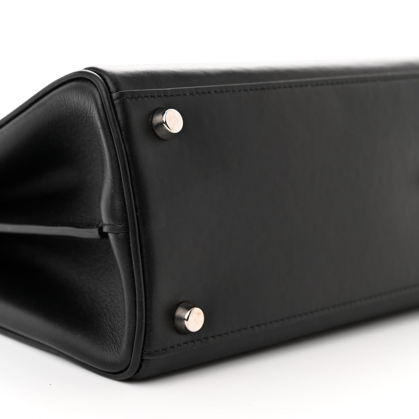 Smooth Calfskin Medium Zumi Top Handle Bag Black
