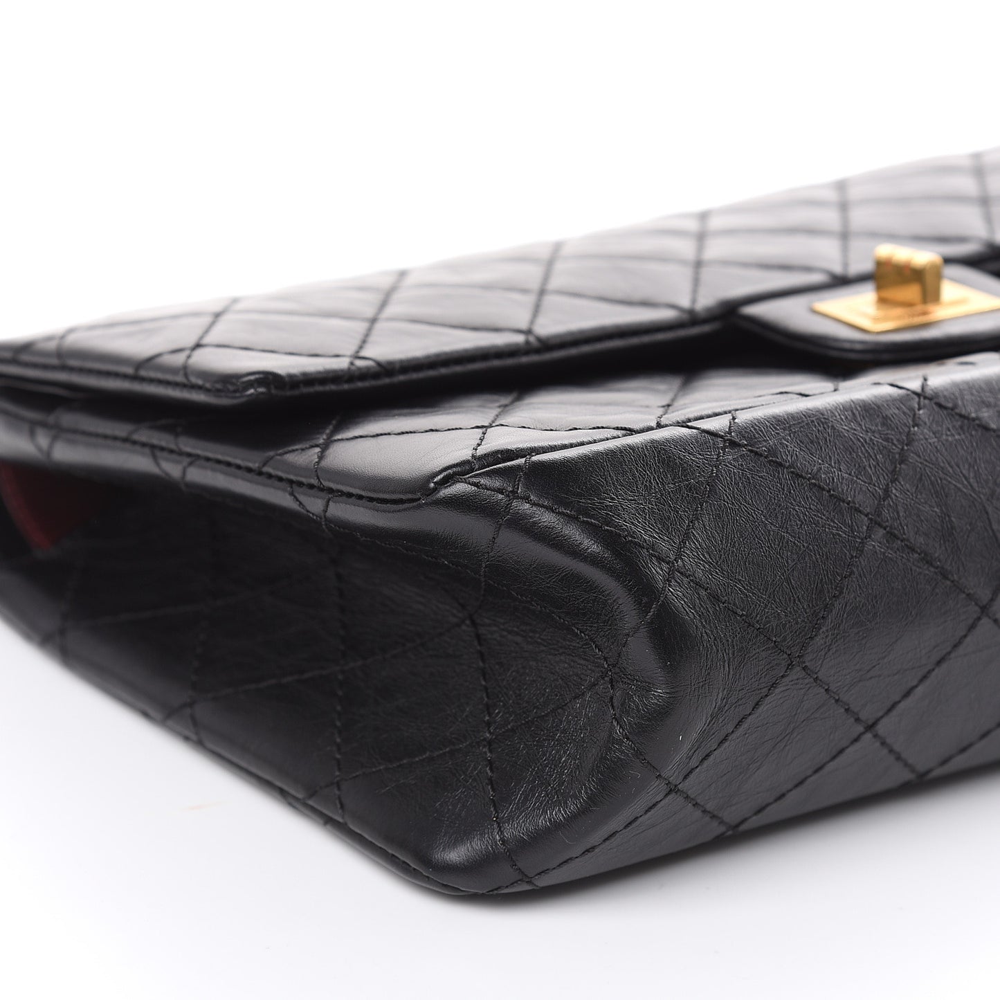 Aged Calfskin Quilted 2.55 Reissue 226 Flap Black