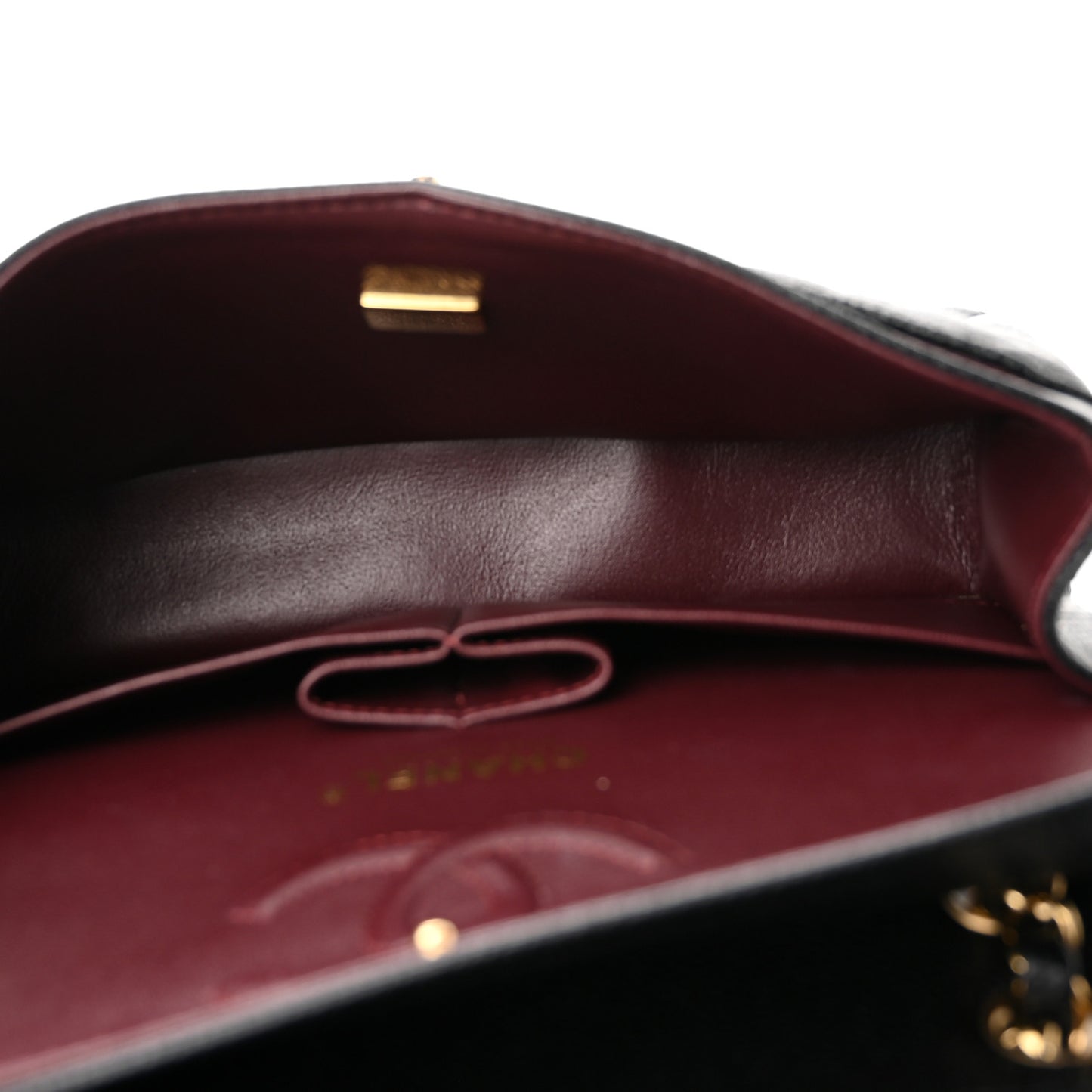 Caviar Quilted Small Double Flap Black
