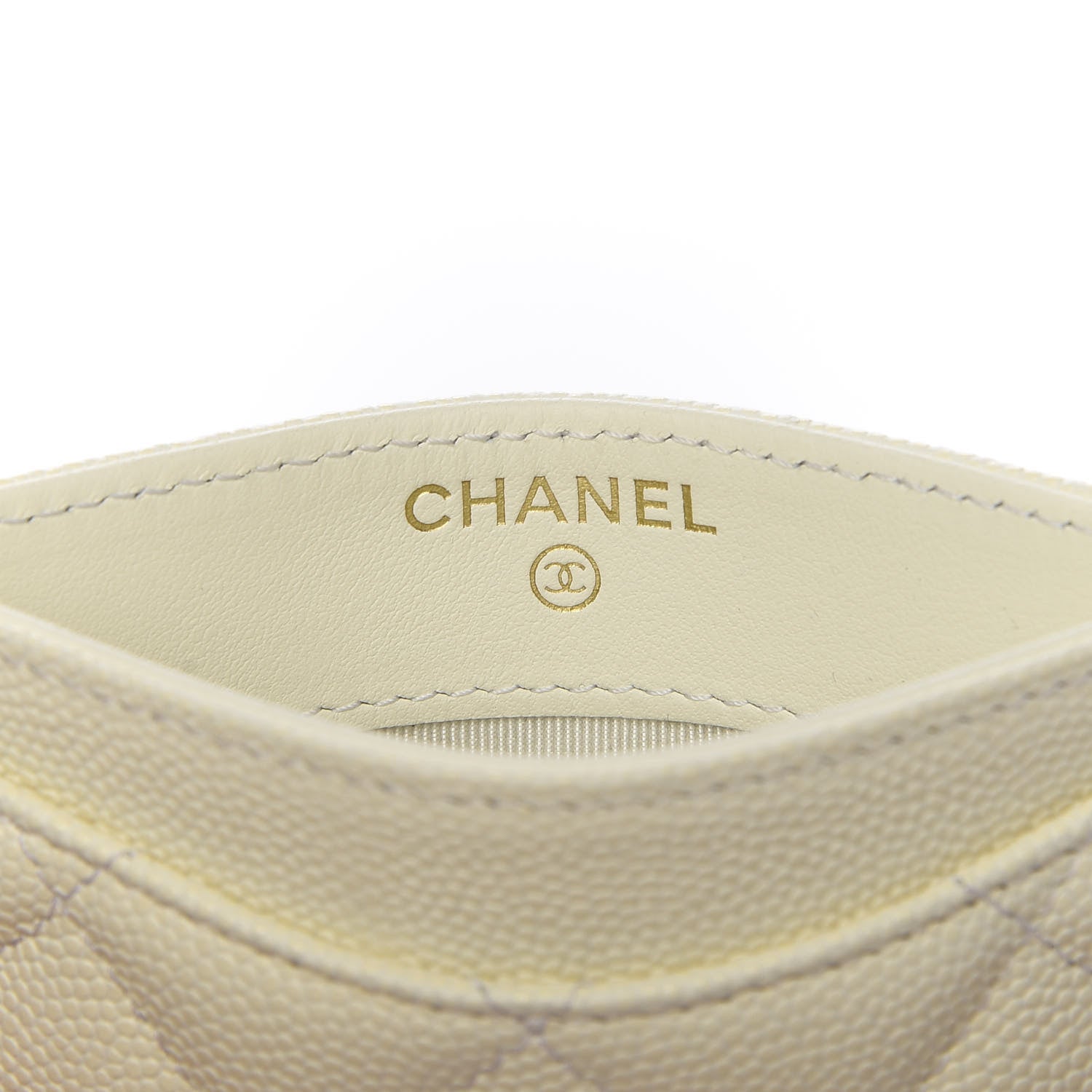 Chanel Caviar Quilted Card Holder White 6 of 9