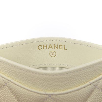 Chanel Caviar Quilted Card Holder White 6 of 9