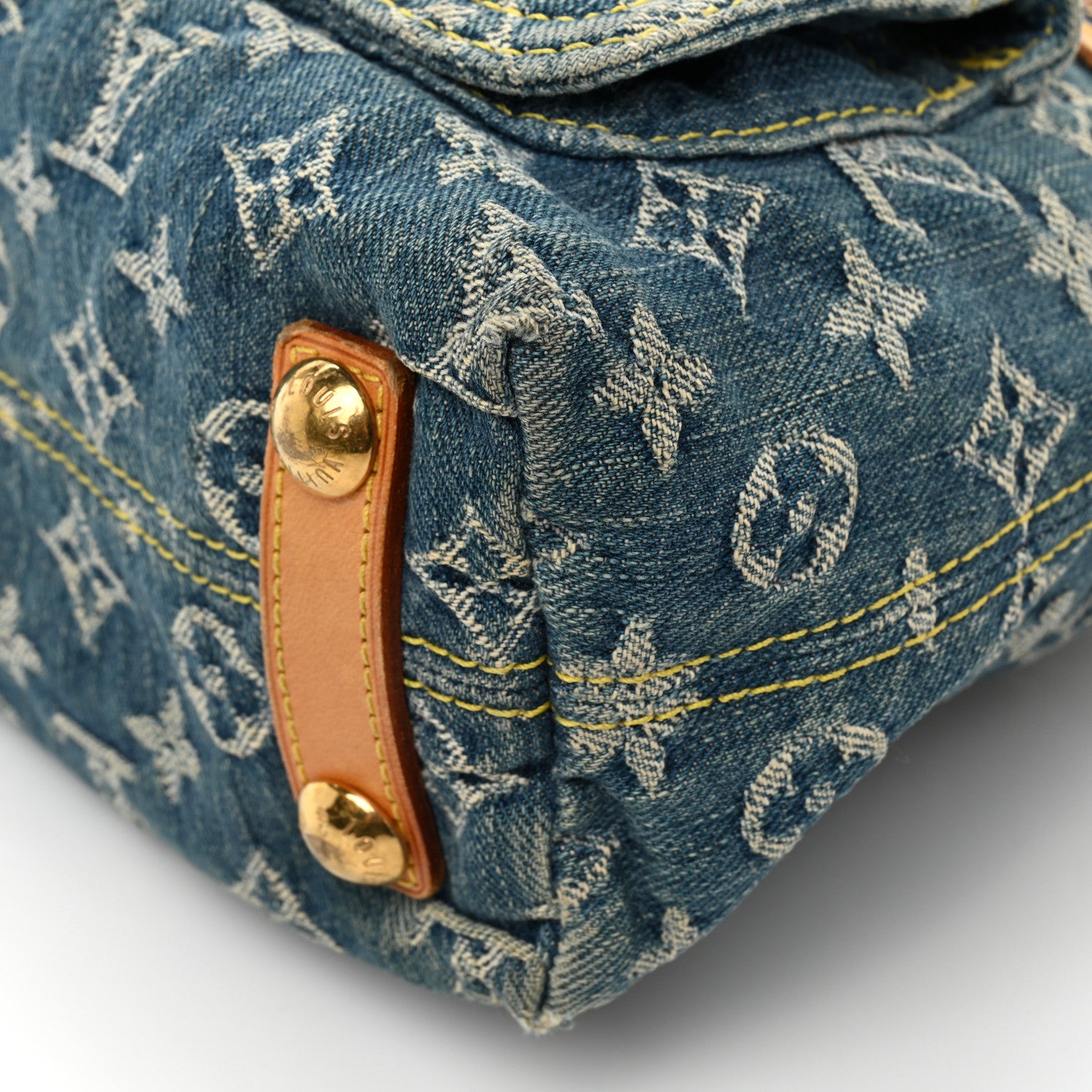 Louis Vuitton Monogram Denim Baggy PM Blue 8 of 10