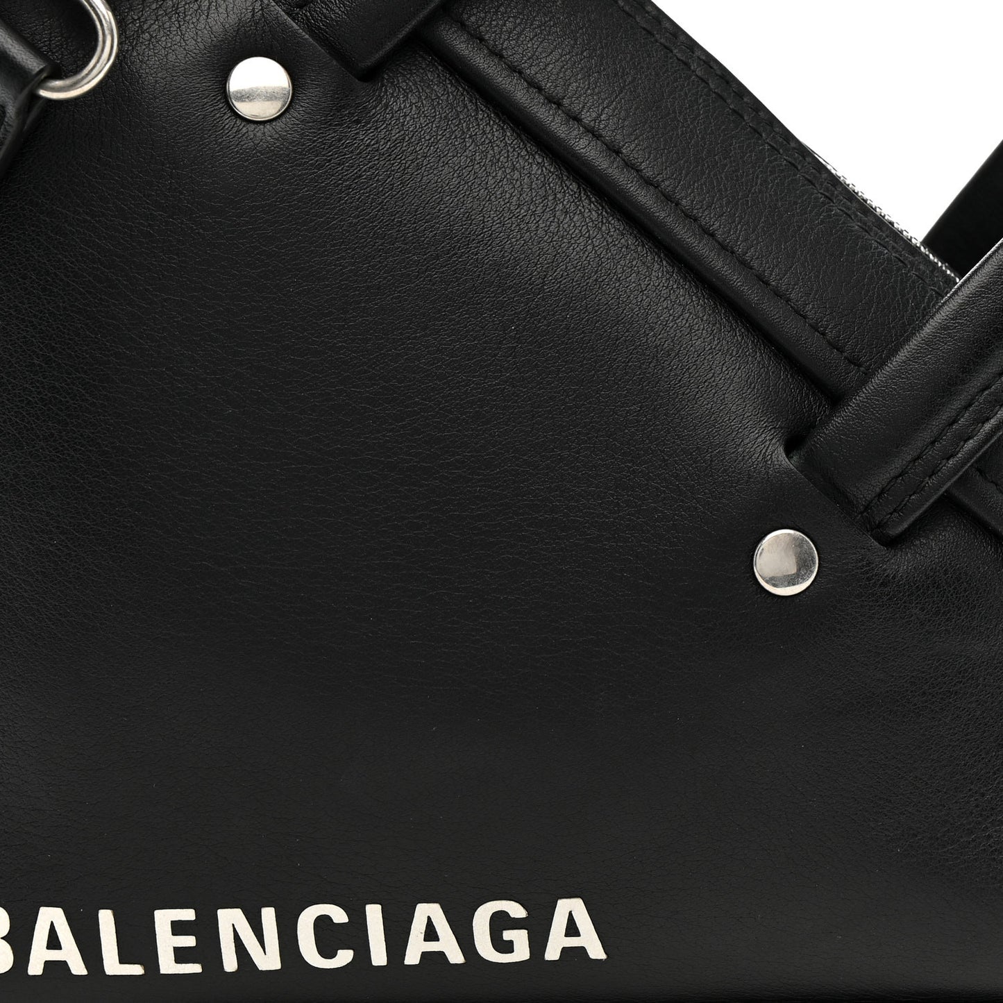 Calfskin XS Triangle Duffle Black