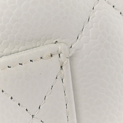 Chanel Caviar Quilted Medallion Tote White 13 of 16