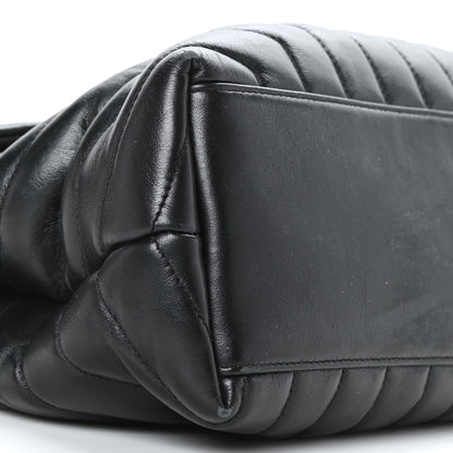 Saint Laurent Calfskin Y Quilted Monogram Medium Loulou Chain Satchel Black 8 of 10