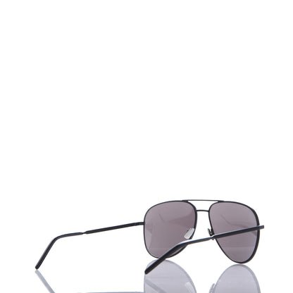 Saint Laurent Metal Aviator Classic 11 Folk Sunglasses Black 4 of 8