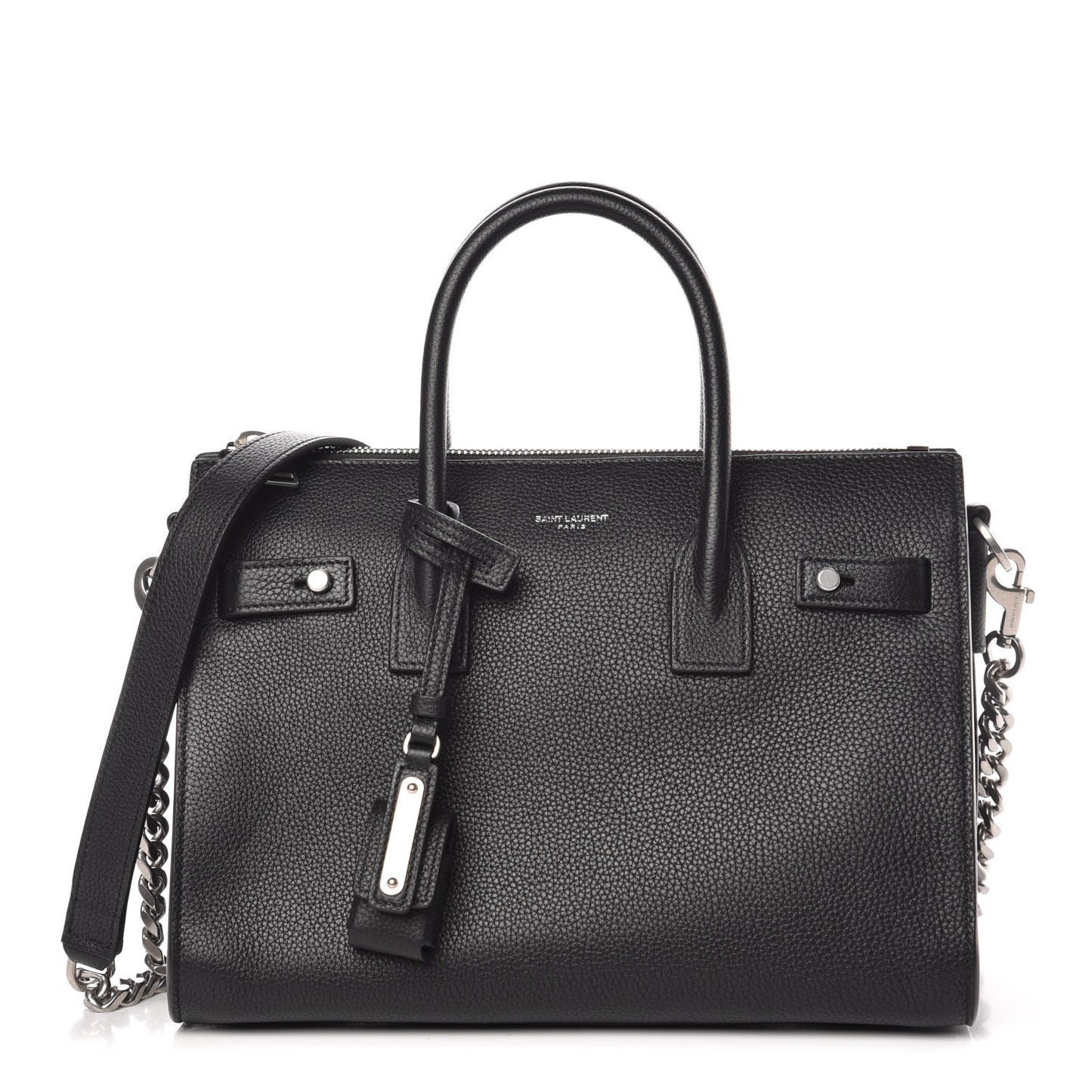 Grained Calfskin Baby Sac De Jour Souple Black