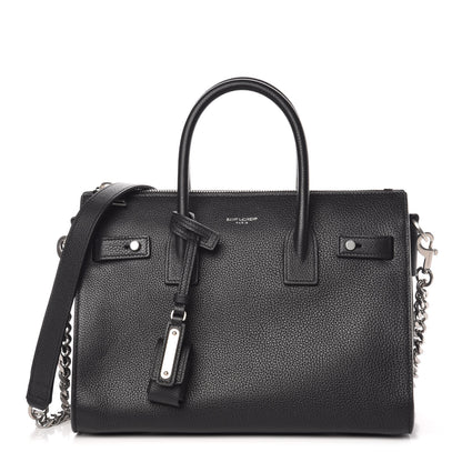 Saint Laurent Grained Calfskin Baby Sac De Jour Souple Black 1 of 9