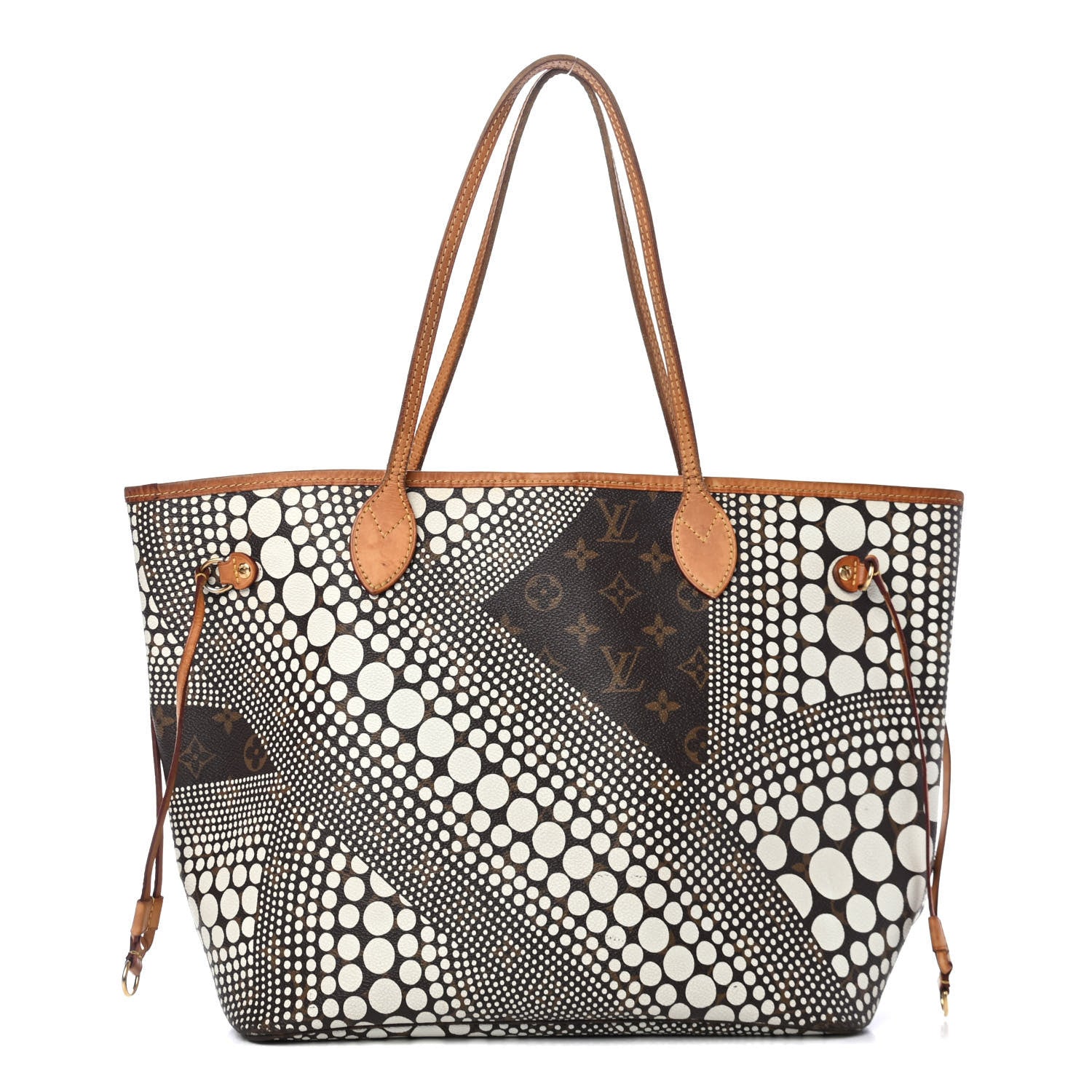 Louis Vuitton Monogram Kusama Waves Neverfull MM White 1 of 4