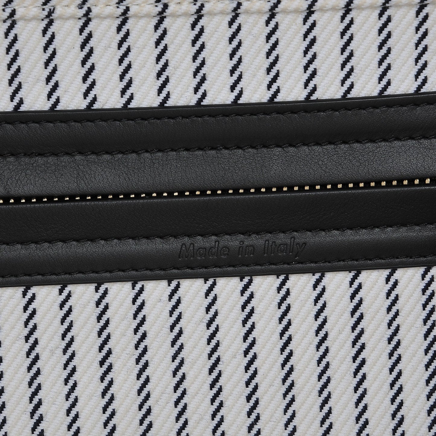Cotton Canvas Striped Medium Phantom Luggage White Navy