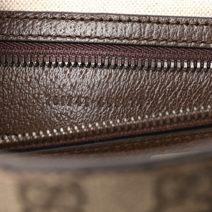 Gucci Tender GG Supreme Monogram Textured Dollar Calfskin Ophidia Messenger Bag Beige Ebony Dark Brown 7 of 10