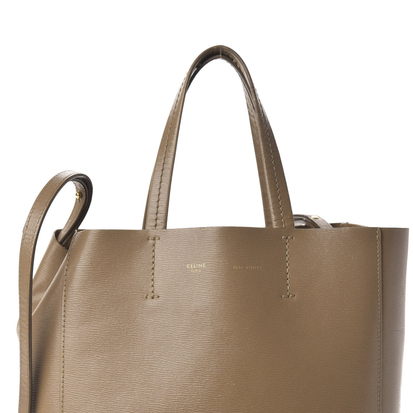 Liege Calfskin Small Vertical Cabas Taupe