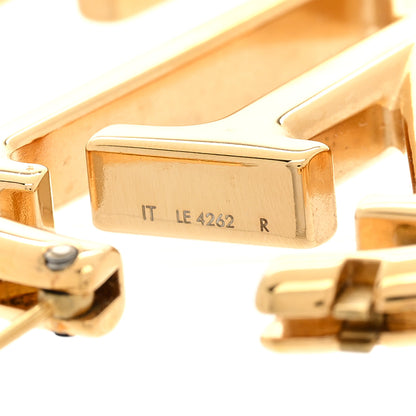 Louis Vuitton Metal Louise Hoop Earrings Gold 4 of 4