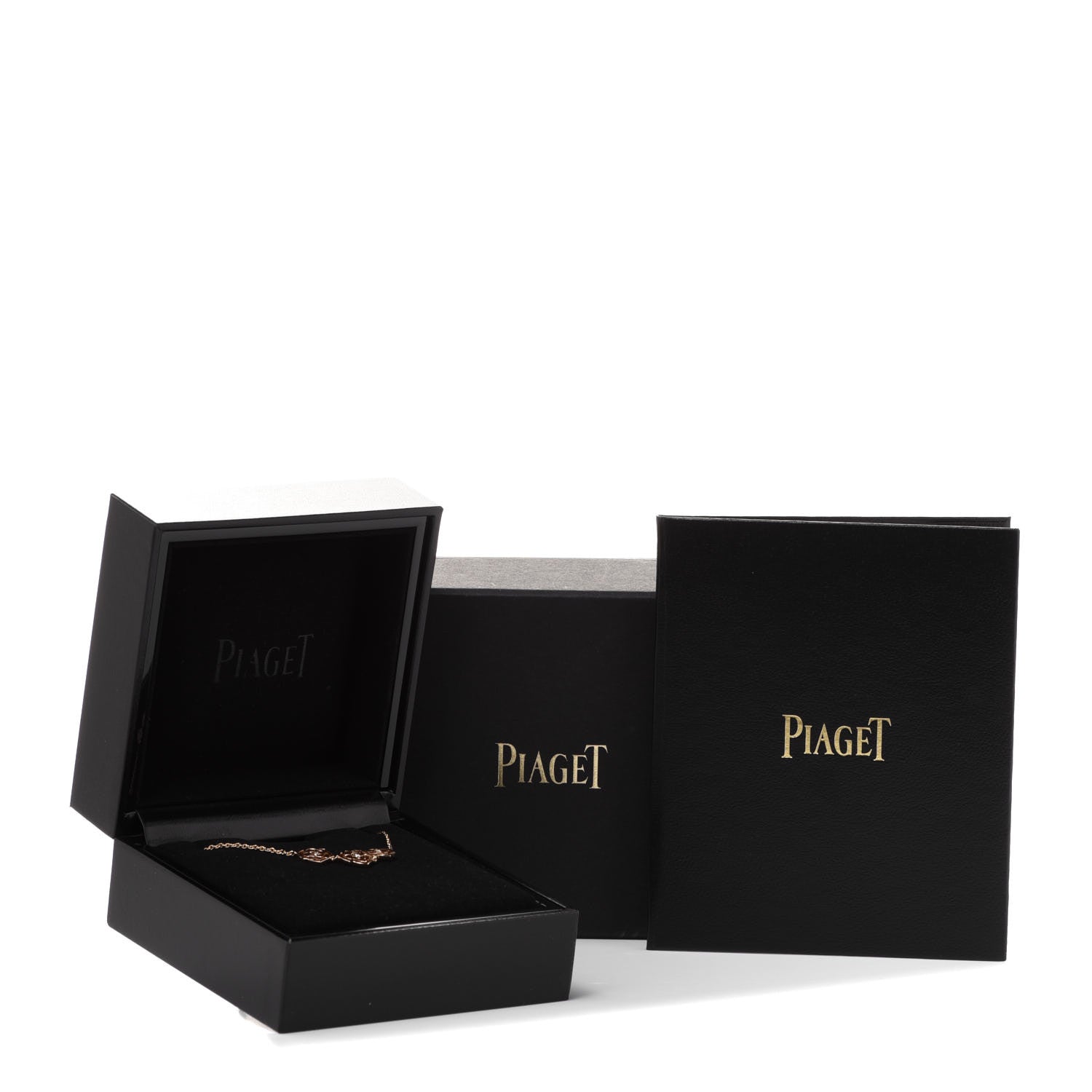 Piaget 18K Rose Gold Diamond Rose Pendant Necklace 5 of 5