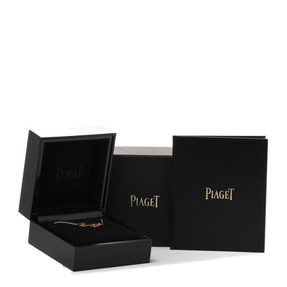 Piaget 18K Rose Gold Diamond Rose Pendant Necklace 5 of 5