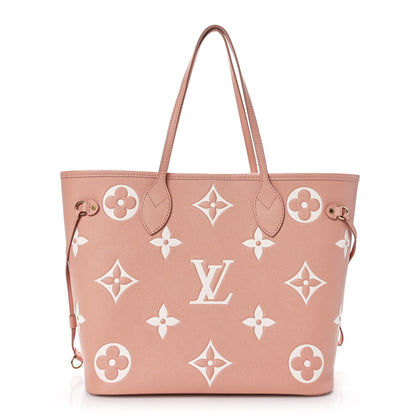 Louis Vuitton Empreinte Monogram Giant Neverfull MM Trianon Pink Cream 1 of 8