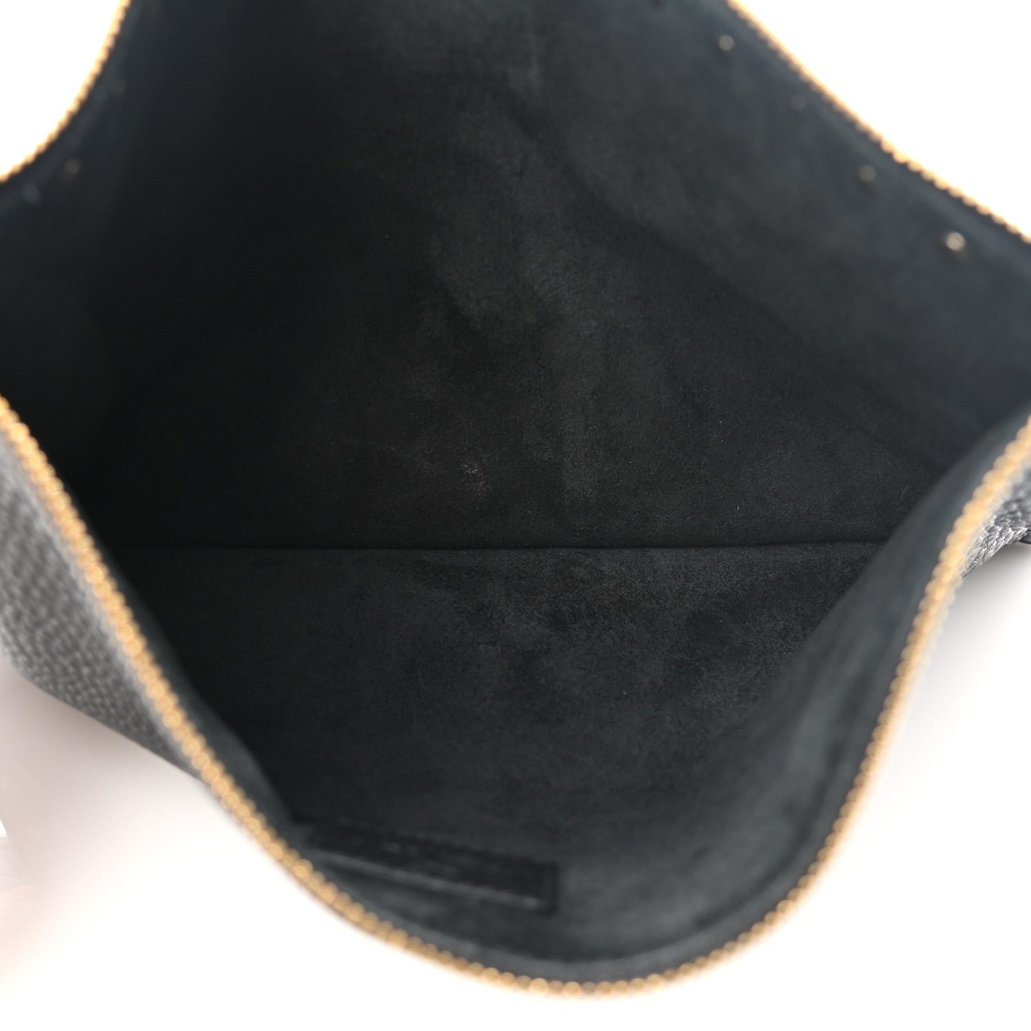 Valentino Garavani Pebbled Calfskin Large Rockstud Zip Pouch Black 5 of 7