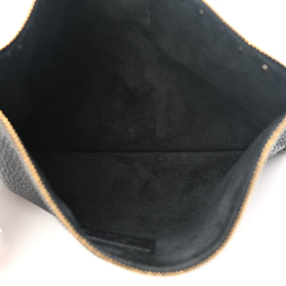 Valentino Garavani Pebbled Calfskin Large Rockstud Zip Pouch Black 5 of 7